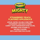 Mott's Mighty Strawberry Peach Applesauce, 3.2 oz, 12 Count Clear Pouches thumbnail 4