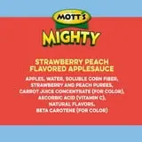 Mott's Mighty Strawberry Peach Applesauce, 3.2 oz, 12 Count Clear Pouches thumbnail 4