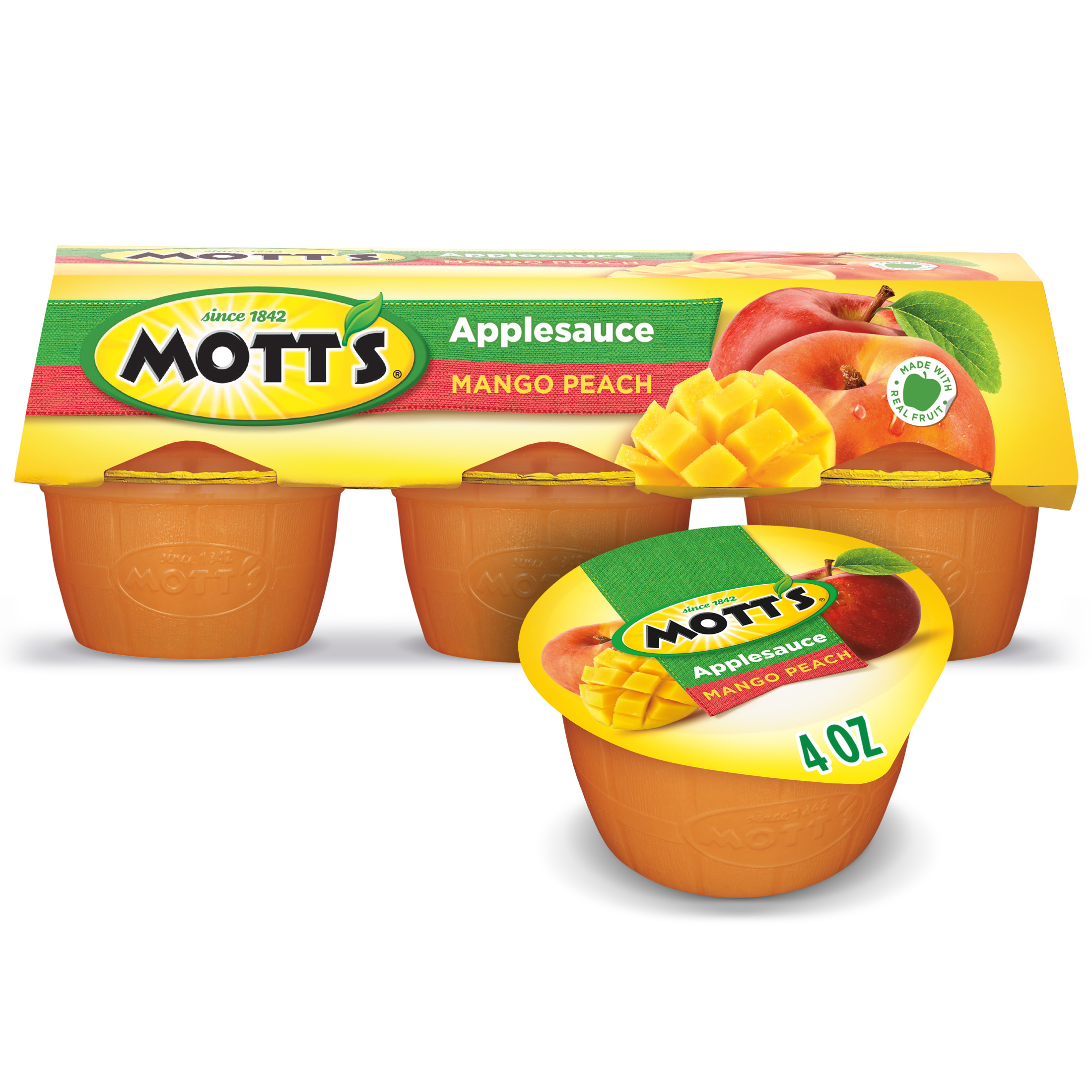 Mott's Mango Peach Applesauce, 4 Ounce Cup, 6 Count thumbnail 2