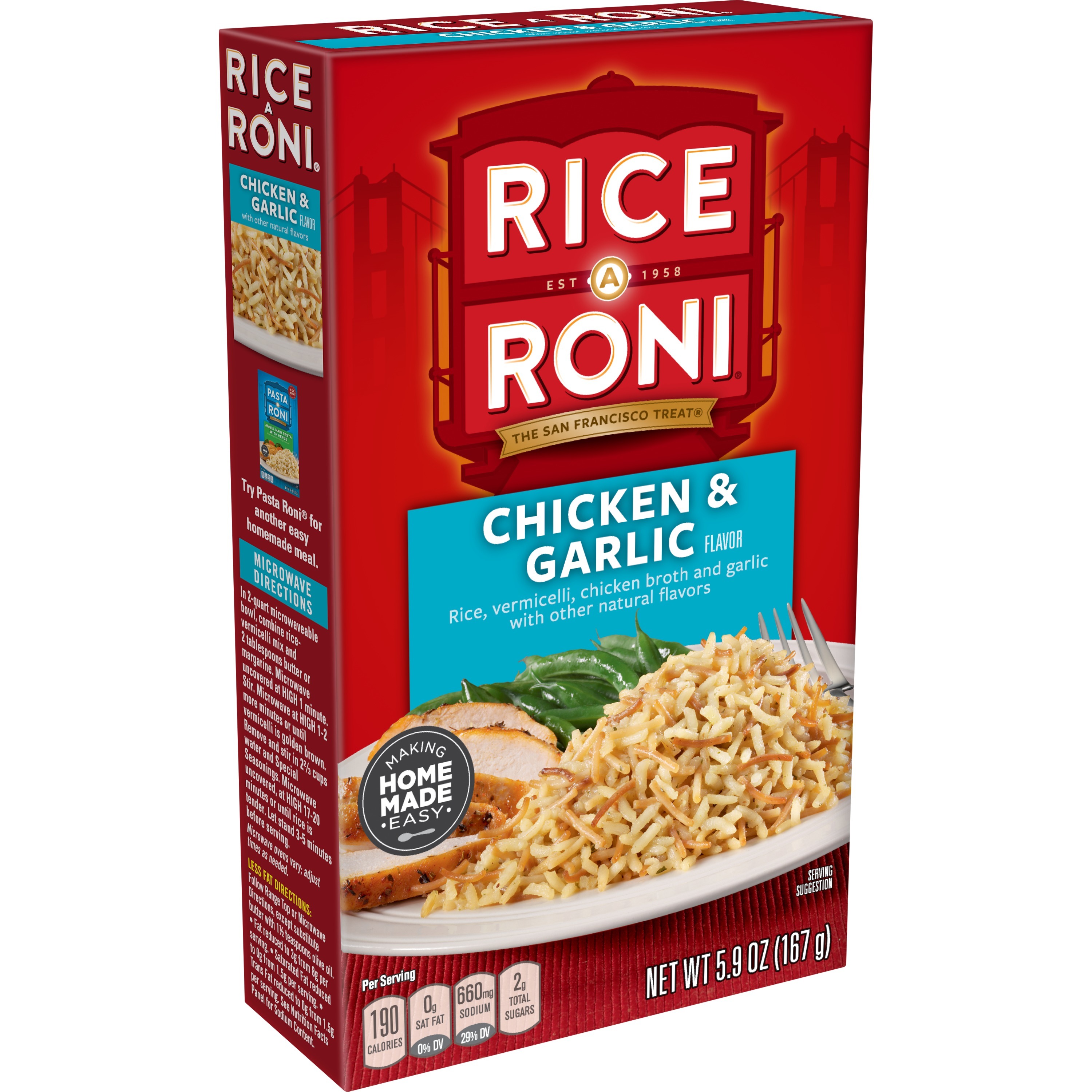 (12 pack) Rice-A-Roni Chicken & Garlic Rice & Vermicelli Mix, 5.9 oz thumbnail 3