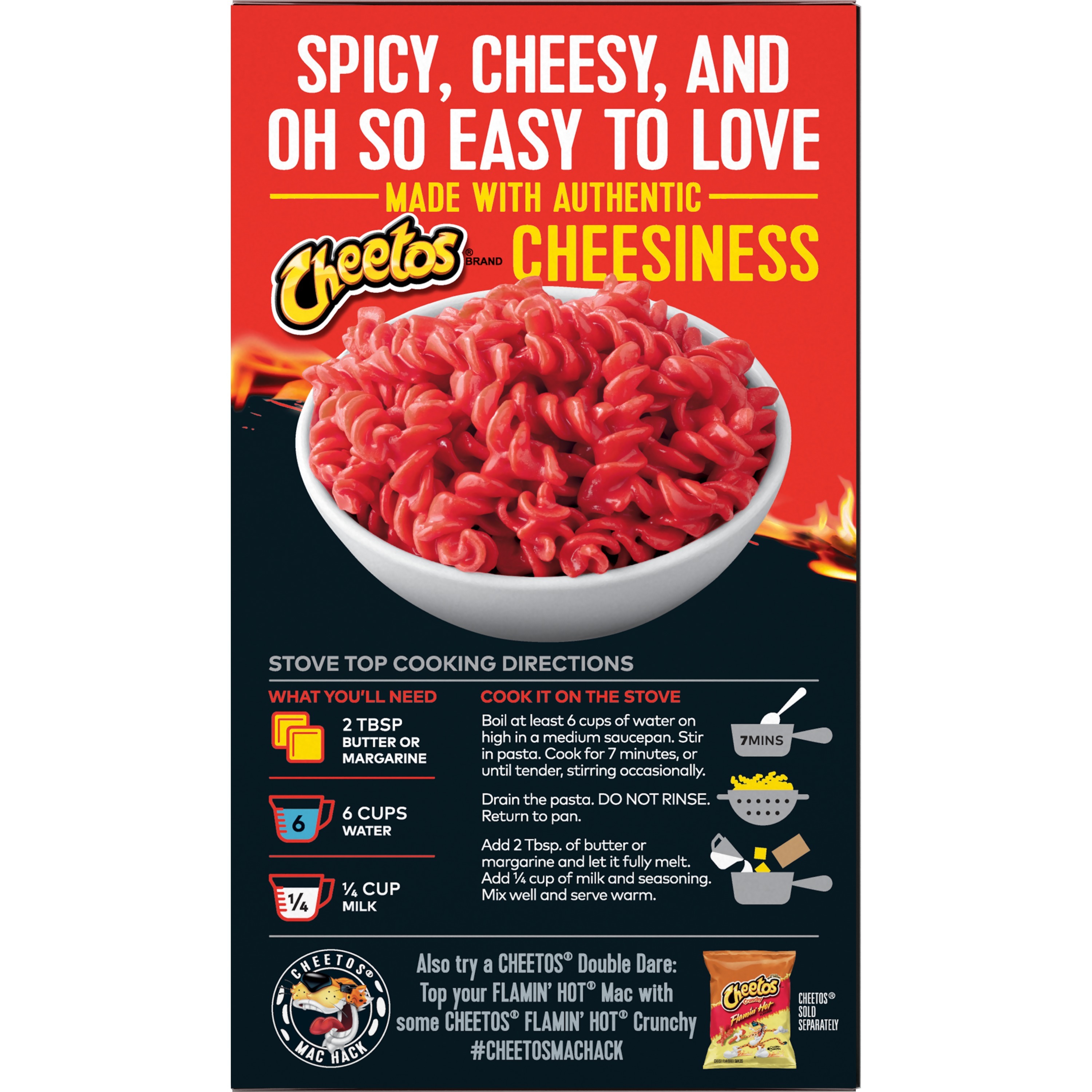 Cheetos Mac 'N Cheese, Flamin' Hot Flavor, 5.9 oz Box thumbnail 4