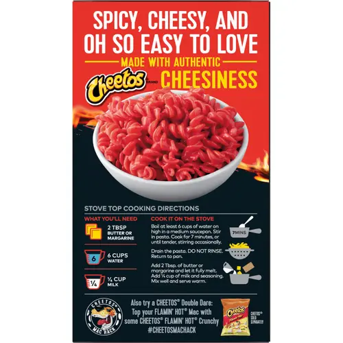 Cheetos Mac 'N Cheese, Flamin' Hot Flavor, 5.9 oz Box thumbnail 4