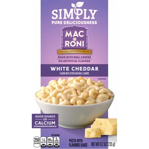 Quaker Simply Pure Delicious Macroni, White Cheddar Flavor, (8.2 oz), Single Pack