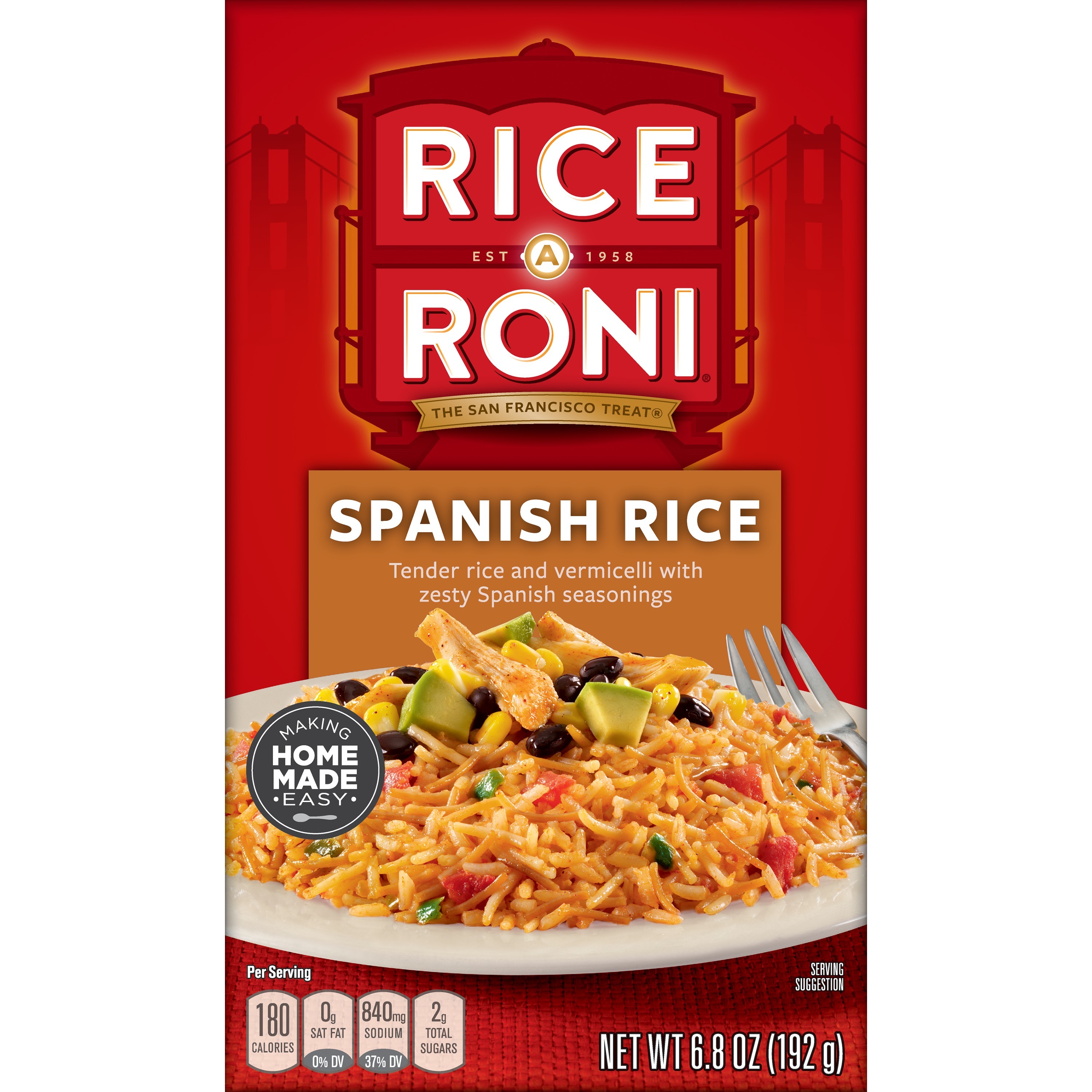 Rice-A-Roni Rice, Spanish Flavor 6.8 oz Box thumbnail 2