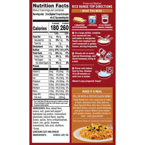 Rice-A-Roni Rice, Spanish Flavor 6.8 oz Box thumbnail 3