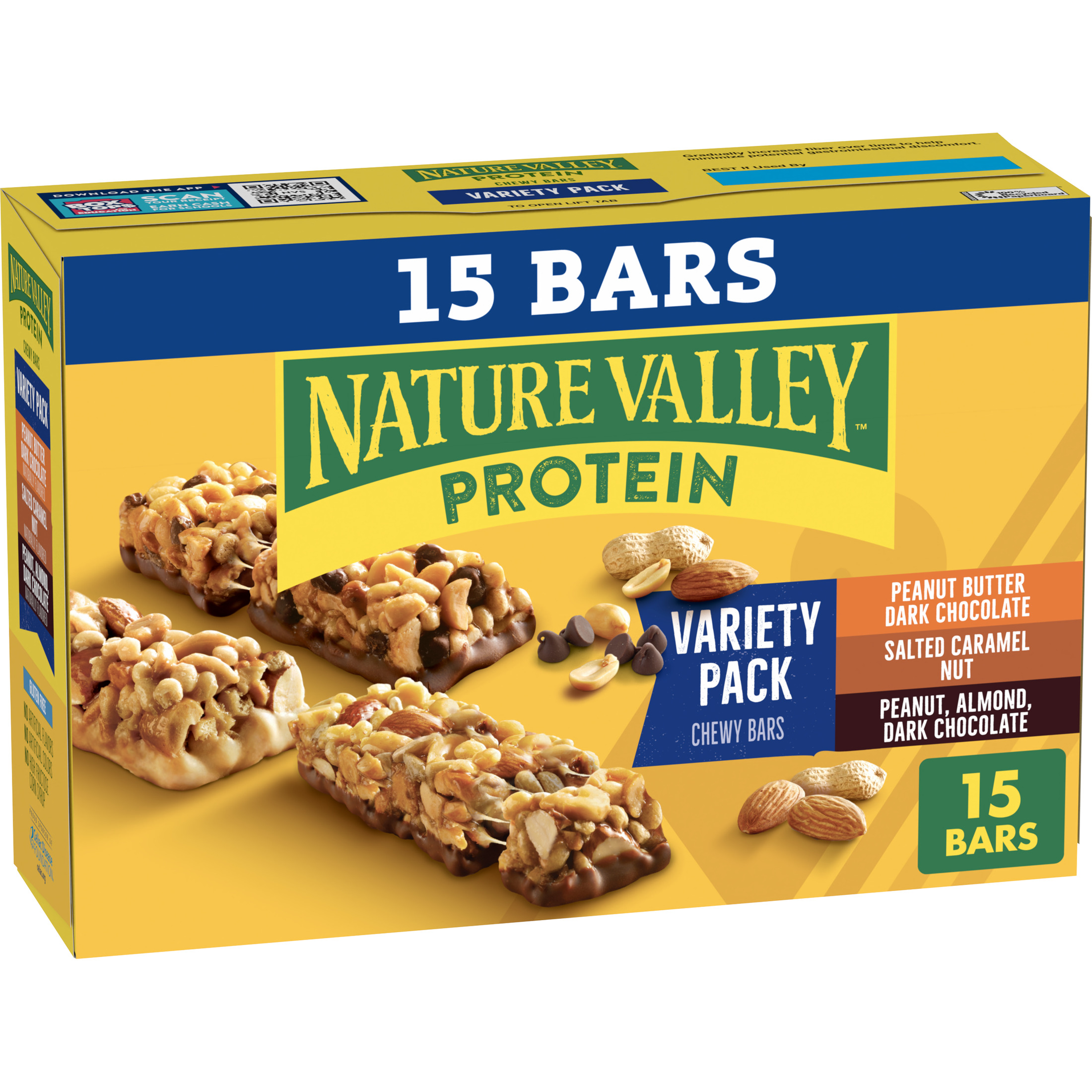 Nature Valley Protein Granola Bars, Snack Variety Pack, Chewy Bars, 15 Ct, 21.3 oz thumbnail 2