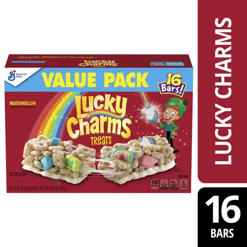 Lucky Charms Breakfast Cereal Treat Bars, Snack Bars, Value Pack, 16 Ct thumbnail 2