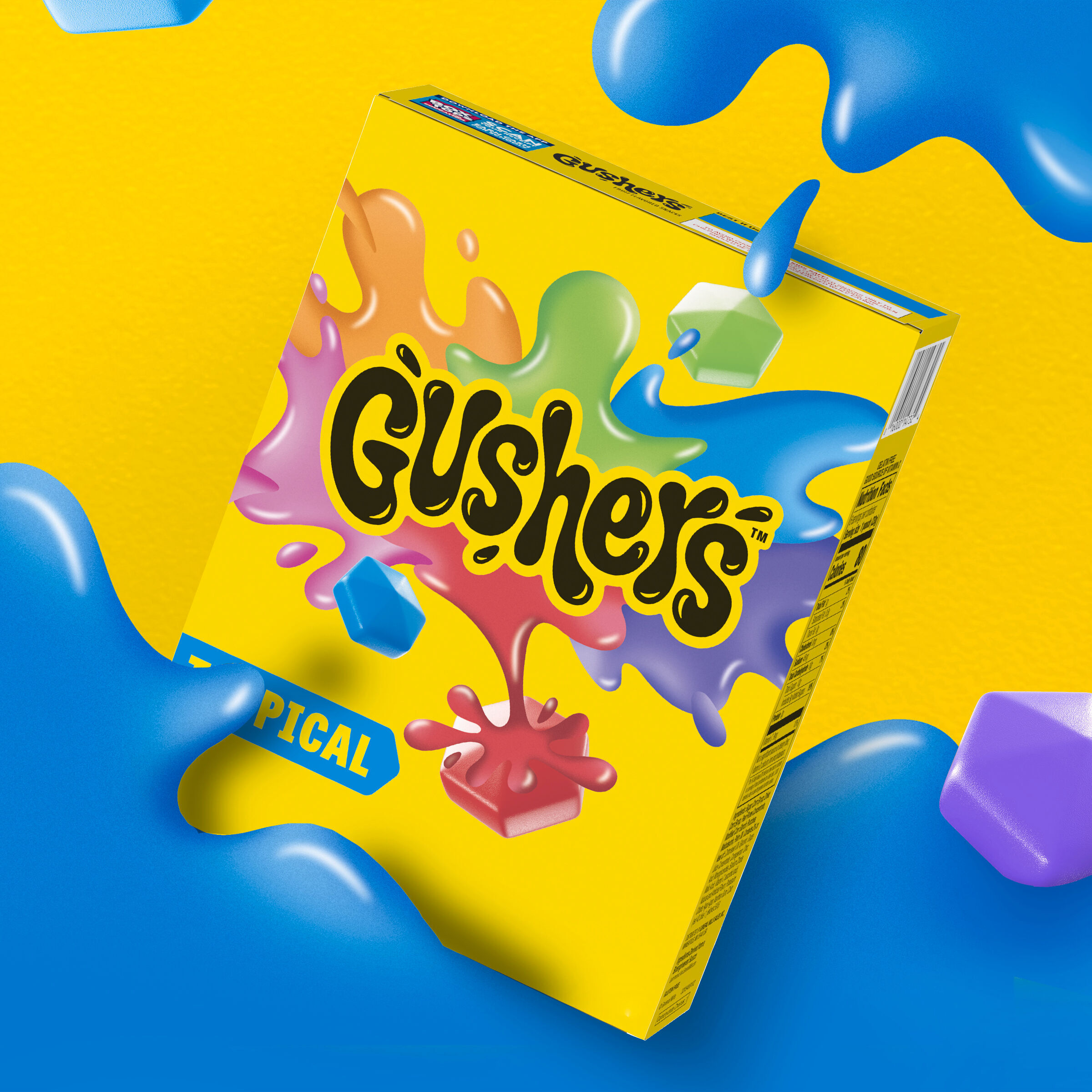 Gushers Fruit Flavored Snacks, Tropical Fruit Flavor, 6 Pouches, 4.8 oz thumbnail 4