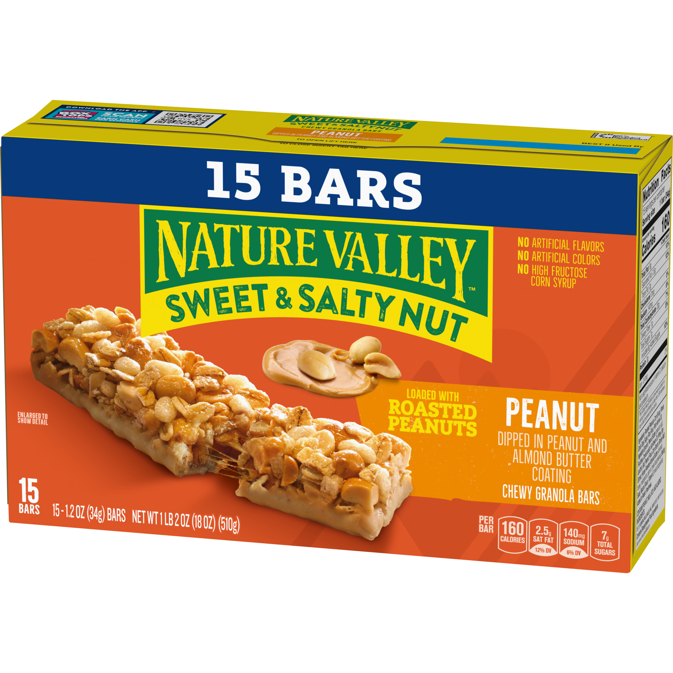 Nature Valley Granola Bars, Sweet and Salty Nut, Peanut, 15 Bars, 18 oz thumbnail 4
