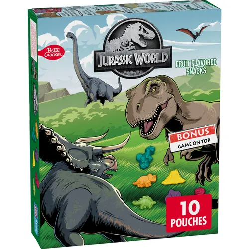 Jurassic World Fruit Flavored Snacks, Treat Pouches, Gluten Free, 10 Ct, 8 oz