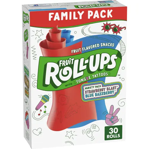 Fruit Roll-Ups Fruit Flavored Snacks, Variety Pack, 15 oz, 30 ct