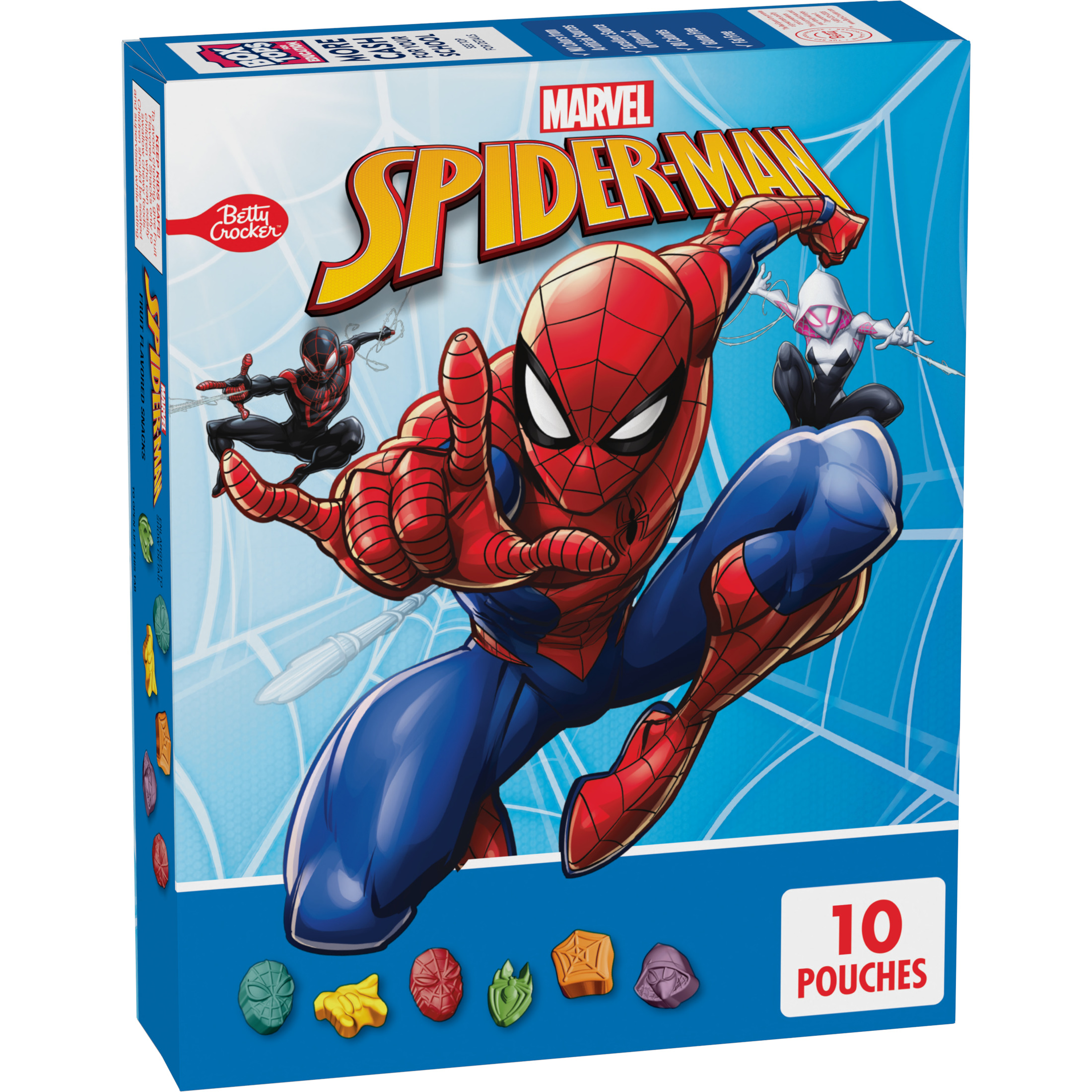 Marvel Spiderman Fruit Flavored Snacks, Treat Pouches, Gluten Free Snack, 10 Ct, 8 oz