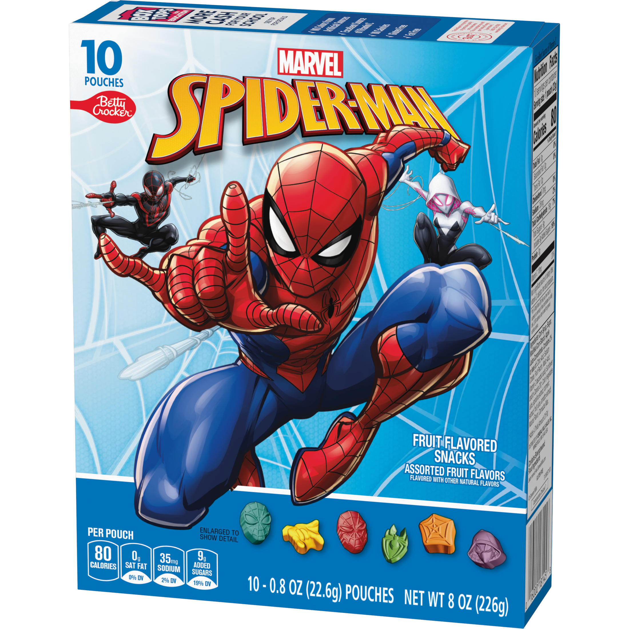 Marvel Spiderman Fruit Flavored Snacks, Treat Pouches, Gluten Free Snack, 10 Ct, 8 oz thumbnail 3