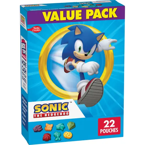 Sonic Fruit Flavored Snacks, Treat Pouches, Gluten Free Snack, Value Pack, 22 Ct, 17.6 oz
