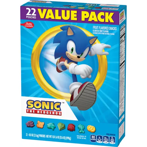 Sonic Fruit Flavored Snacks, Treat Pouches, Gluten Free Snack, Value Pack, 22 Ct, 17.6 oz thumbnail 4