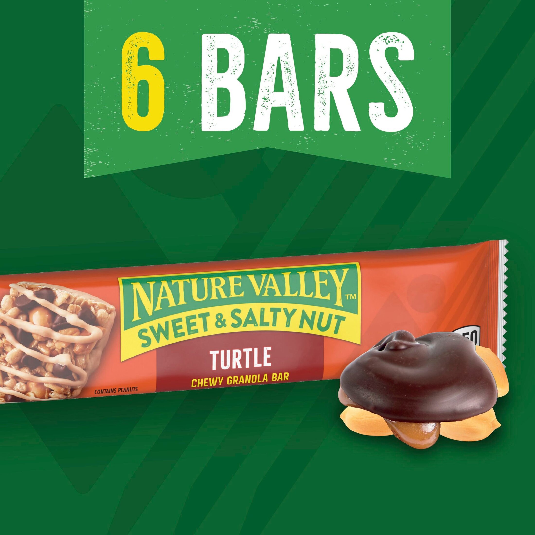 Nature Valley Granola Bars, Sweet and Salty Nut, Turtle, Chewy, 6 Ct, 7.2 oz thumbnail 2