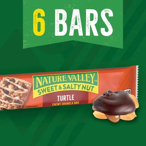 Nature Valley Granola Bars, Sweet and Salty Nut, Turtle, Chewy, 6 Ct, 7.2 oz thumbnail 2