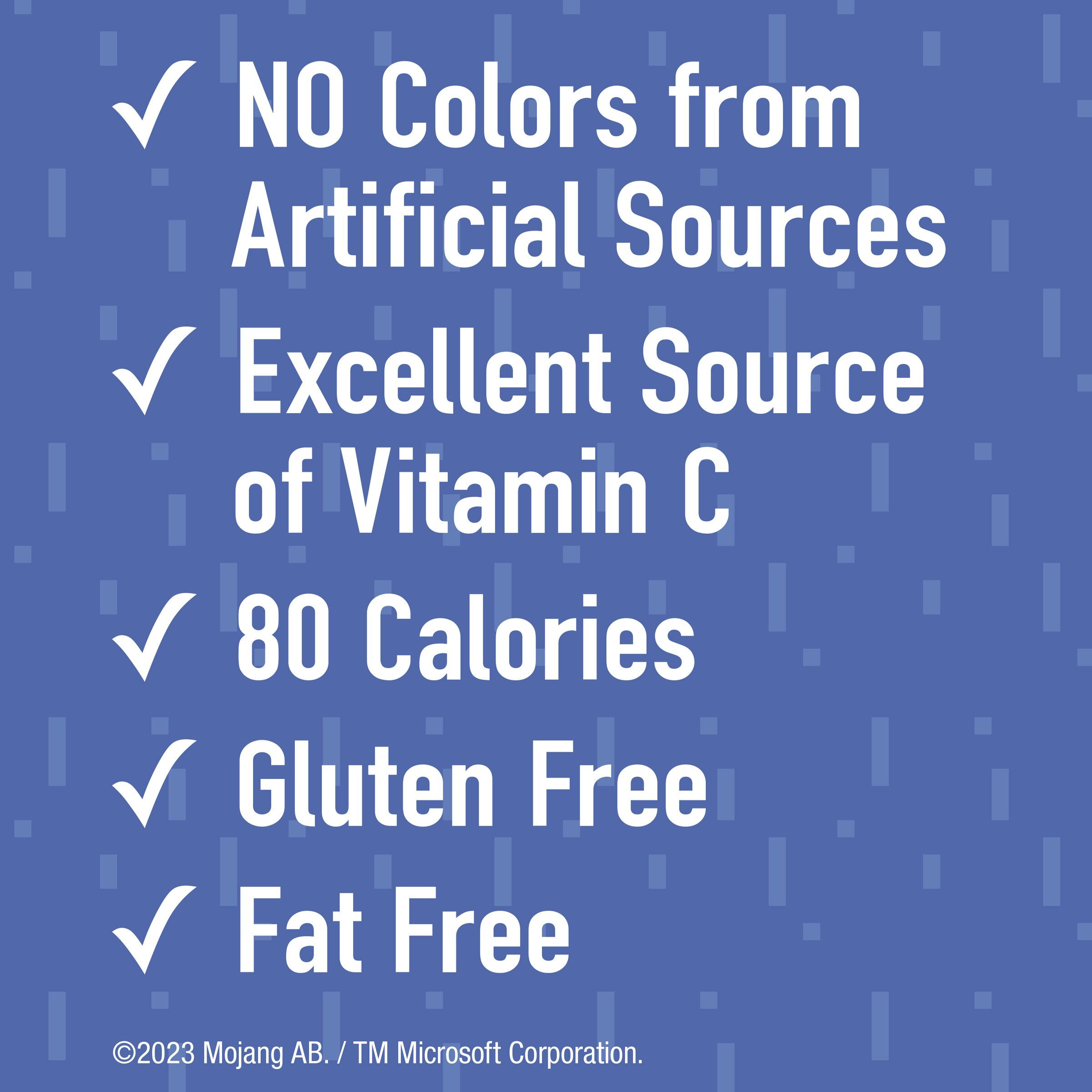 Betty Crocker Minecraft Fruit Flavored Kids Snacks, Fat Free and Gluten Free Snack, Value Pack, 17.6 oz (22 Pouches) thumbnail 4