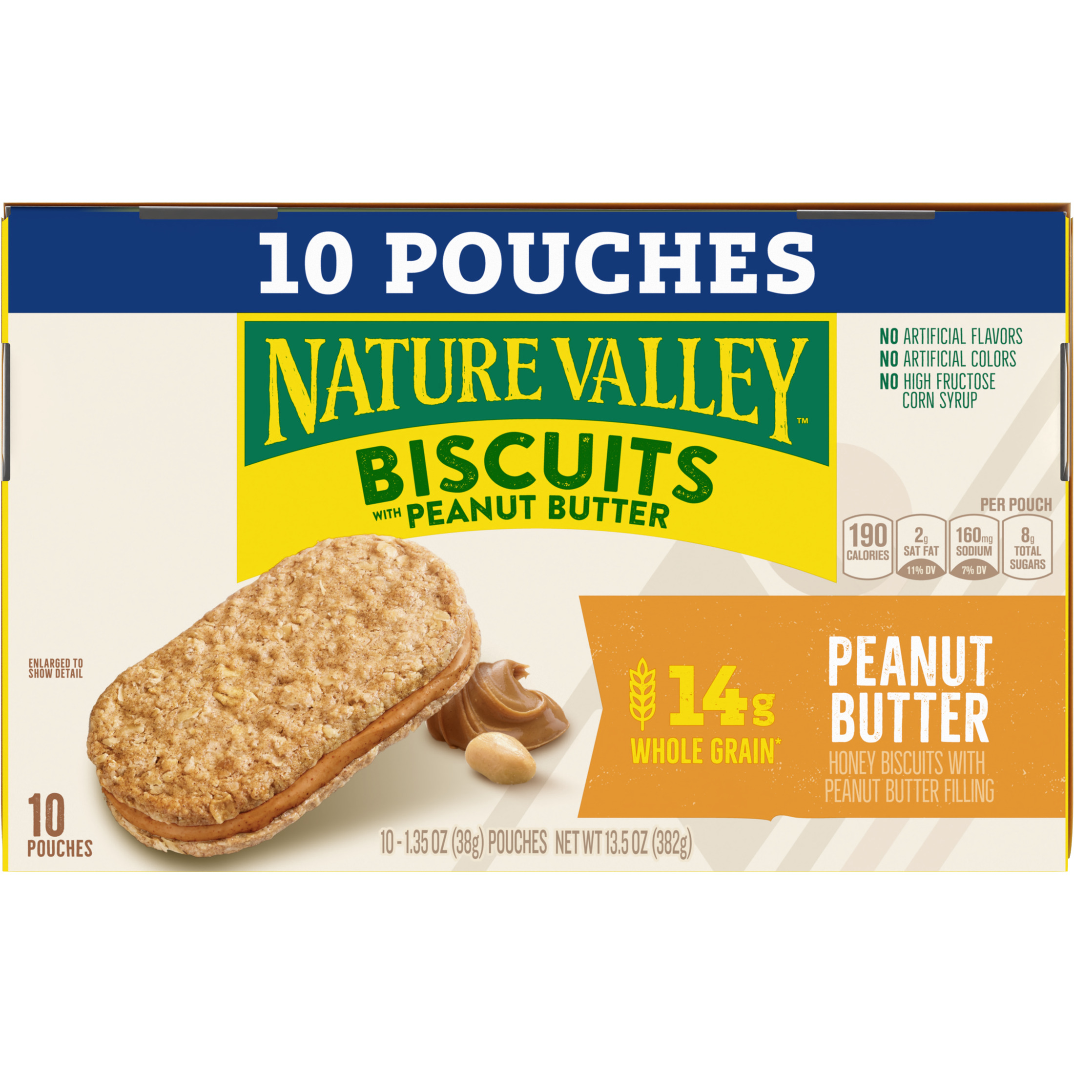 Nature Valley Biscuit Sandwiches, Peanut Butter, 10 Ct, 13.5 oz thumbnail 2