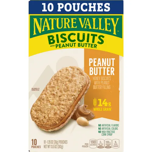 Nature Valley Biscuit Sandwiches, Peanut Butter, 10 Ct, 13.5 oz thumbnail 4