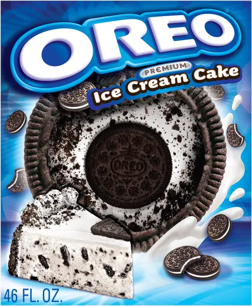 Oreo Premium Ice Cream Cake Made with Oreo Cookies, Vanilla Ice Cream, 46floz, Frozen thumbnail 2