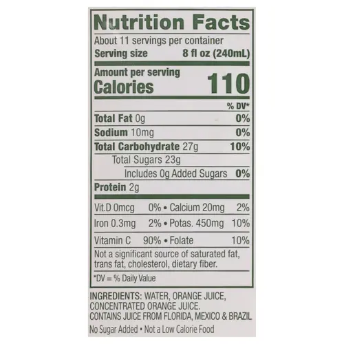 Florida's Natural Orange Juice No Pulp 89 oz thumbnail 2