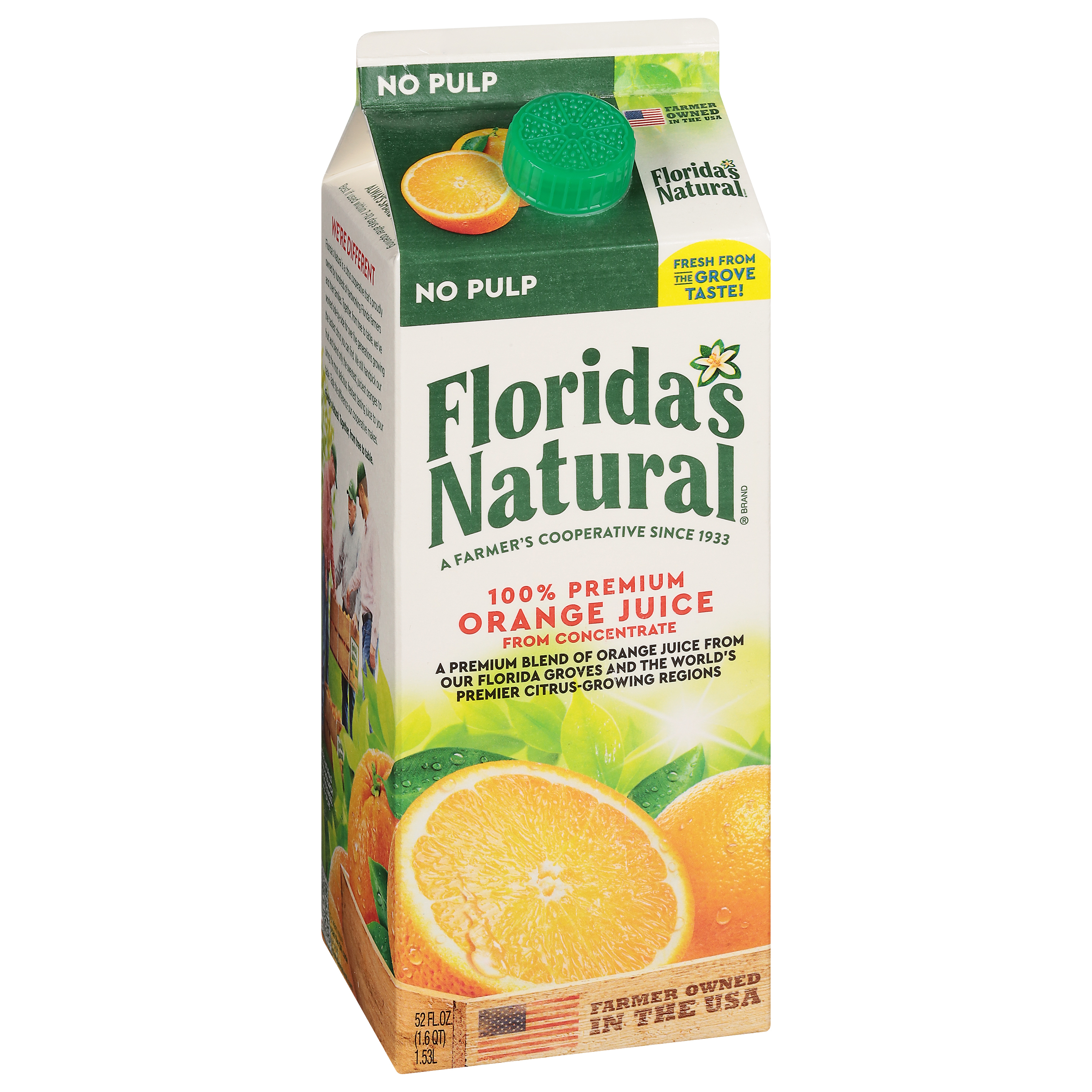 Florida's Natural Orange Juice No Pulp 52 oz thumbnail 2