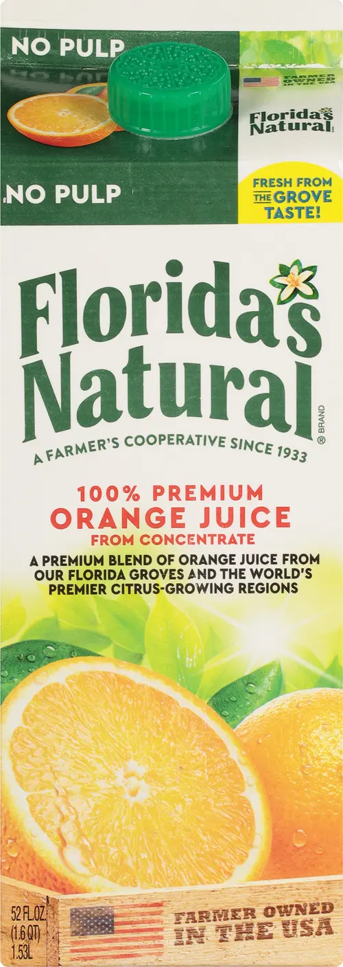 Florida's Natural Orange Juice No Pulp 52 oz thumbnail 3