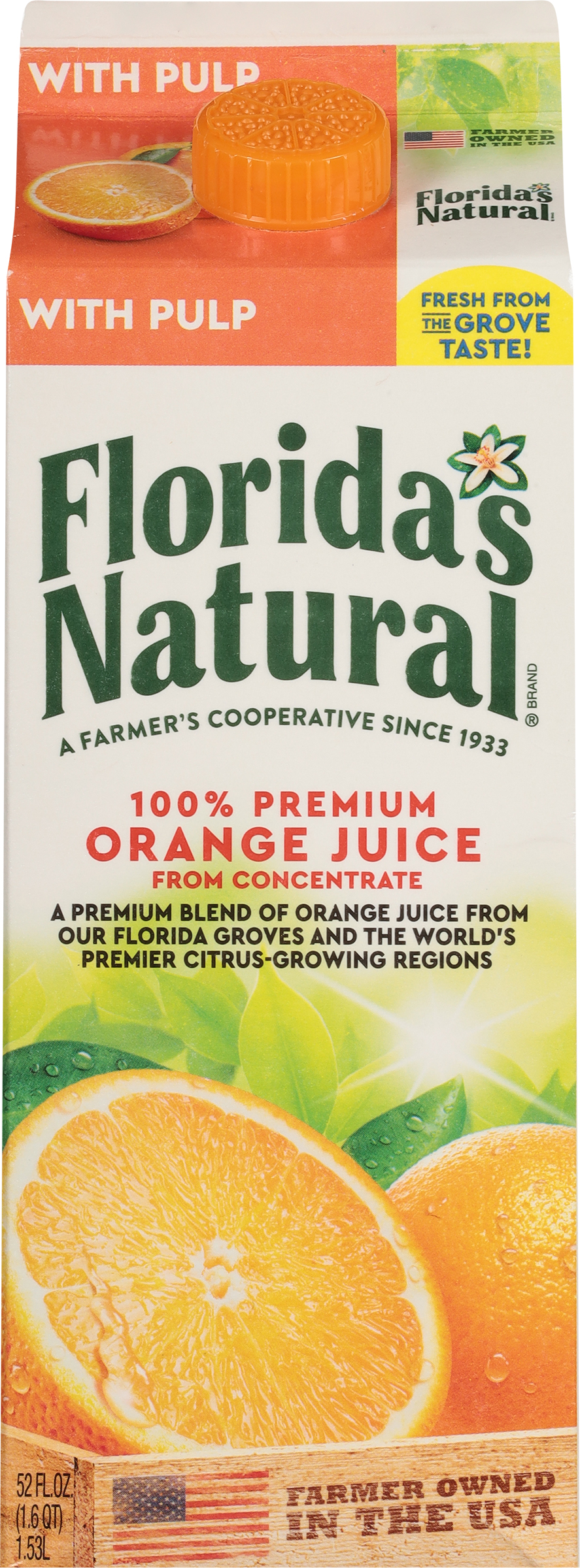 Florida's Natural Orange Juice With Pulp 52 oz thumbnail 2