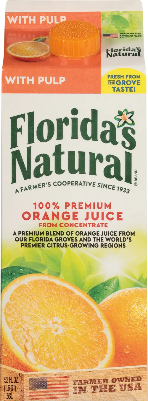 Florida's Natural Orange Juice With Pulp 52 oz thumbnail 2