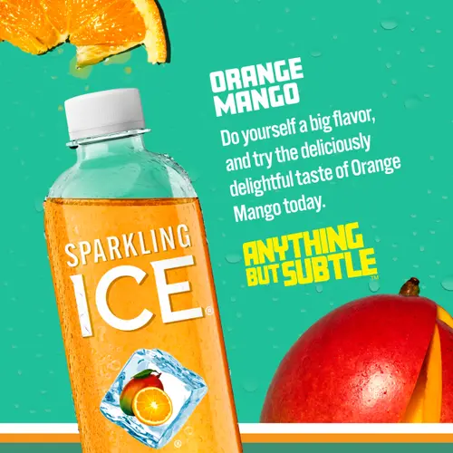Sparkling IceÂ® Naturally Flavored Sparkling Water, Orange Mango 17 fl oz Plastic Bottle thumbnail 2