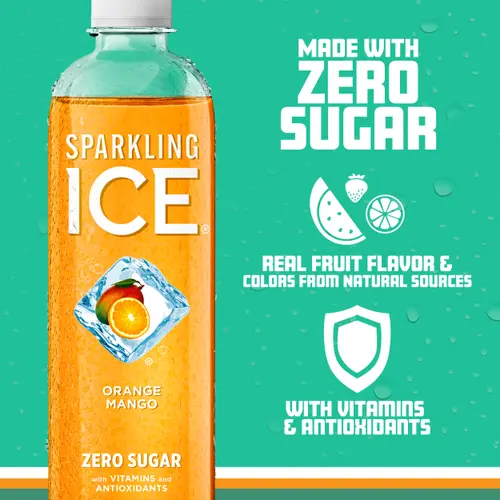 Sparkling IceÂ® Naturally Flavored Sparkling Water, Orange Mango 17 fl oz Plastic Bottle thumbnail 3