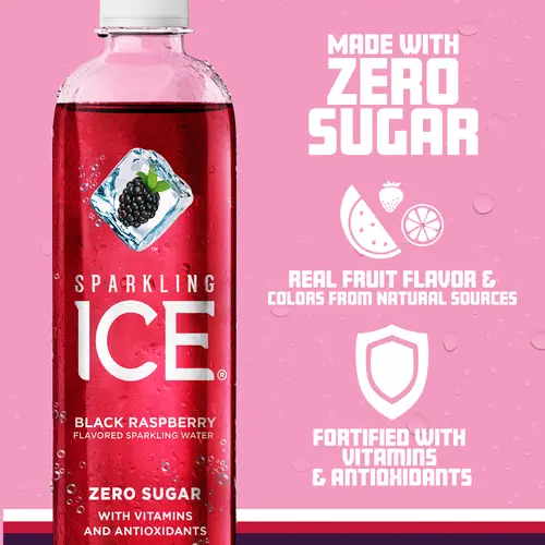 Sparkling IceÂ® Naturally Flavored Sparkling Water, Black Raspberry 17 Fl Oz, (Pack of 12) thumbnail 3
