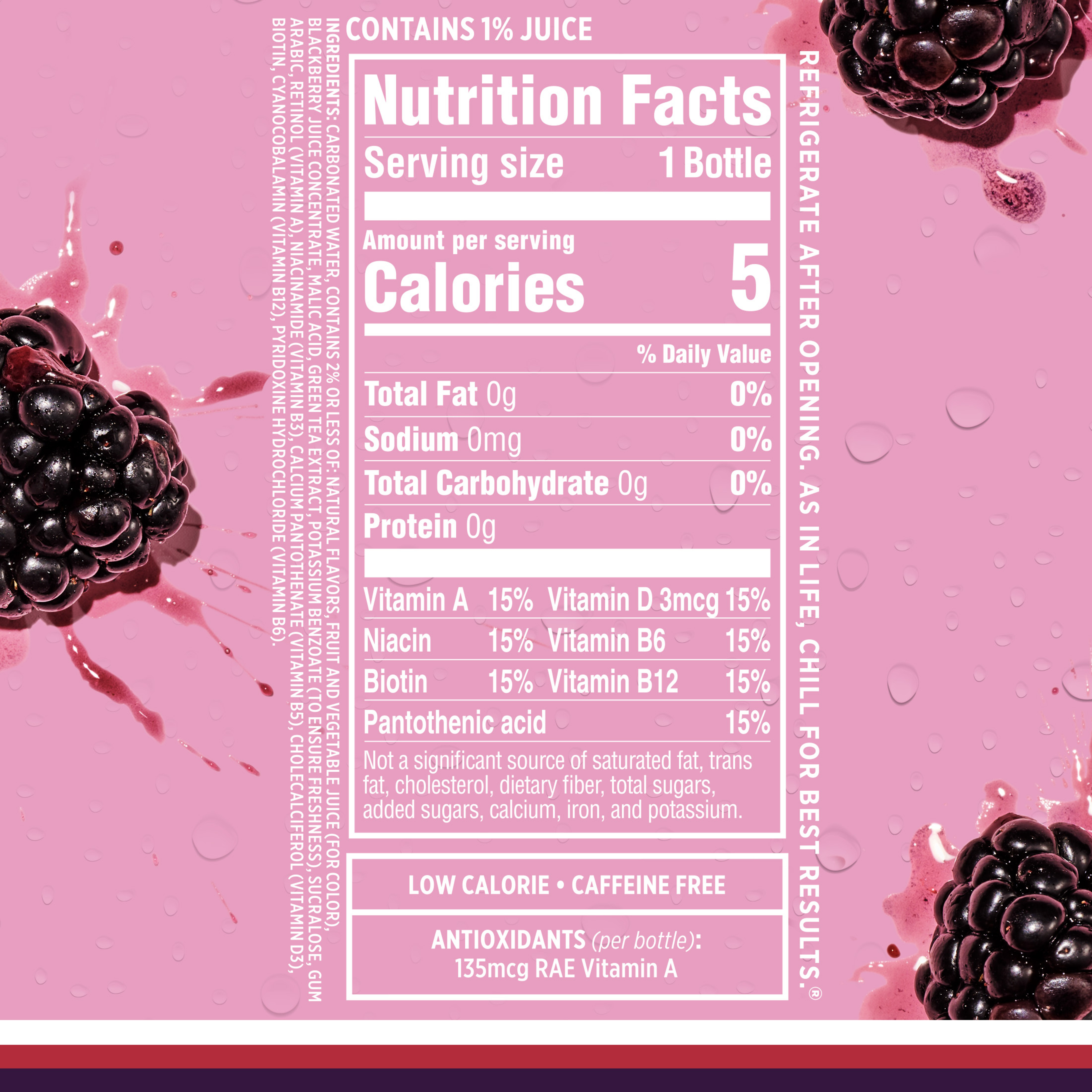 Sparkling IceÂ® Naturally Flavored Sparkling Water, Grape Raspberry 17 Fl Oz thumbnail 4