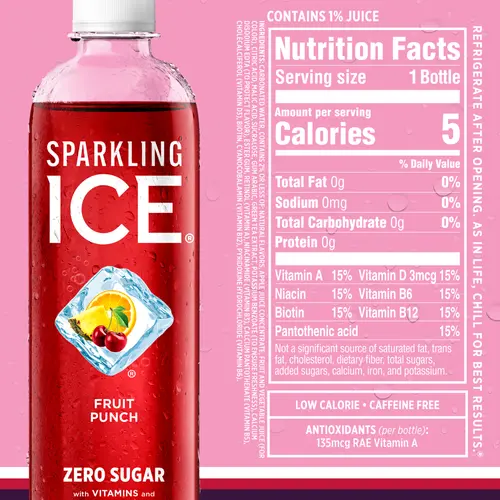 Sparkling Ice Pink Variety Pack, Flavored Sparkling Water, 17 fl oz, 12 count thumbnail 2