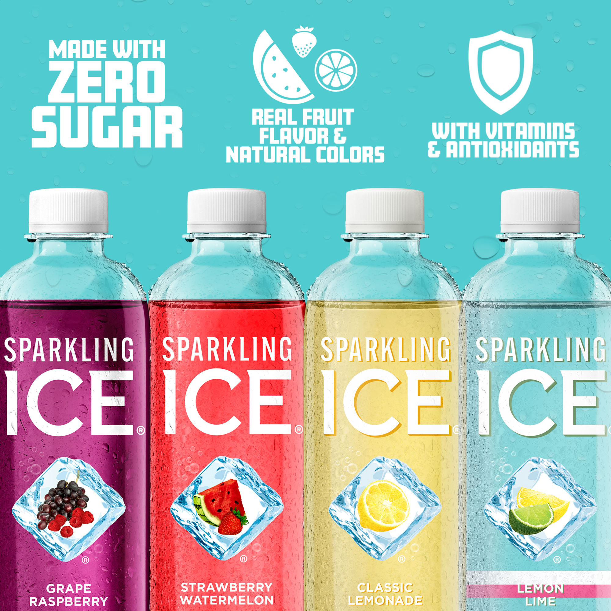 Sparkling Ice Blue Variety Pack, Flavored Sparkling Water, 17 fl oz, 12 count thumbnail 4