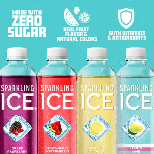 Sparkling Ice Blue Variety Pack, Flavored Sparkling Water, 17 fl oz, 12 count thumbnail 4