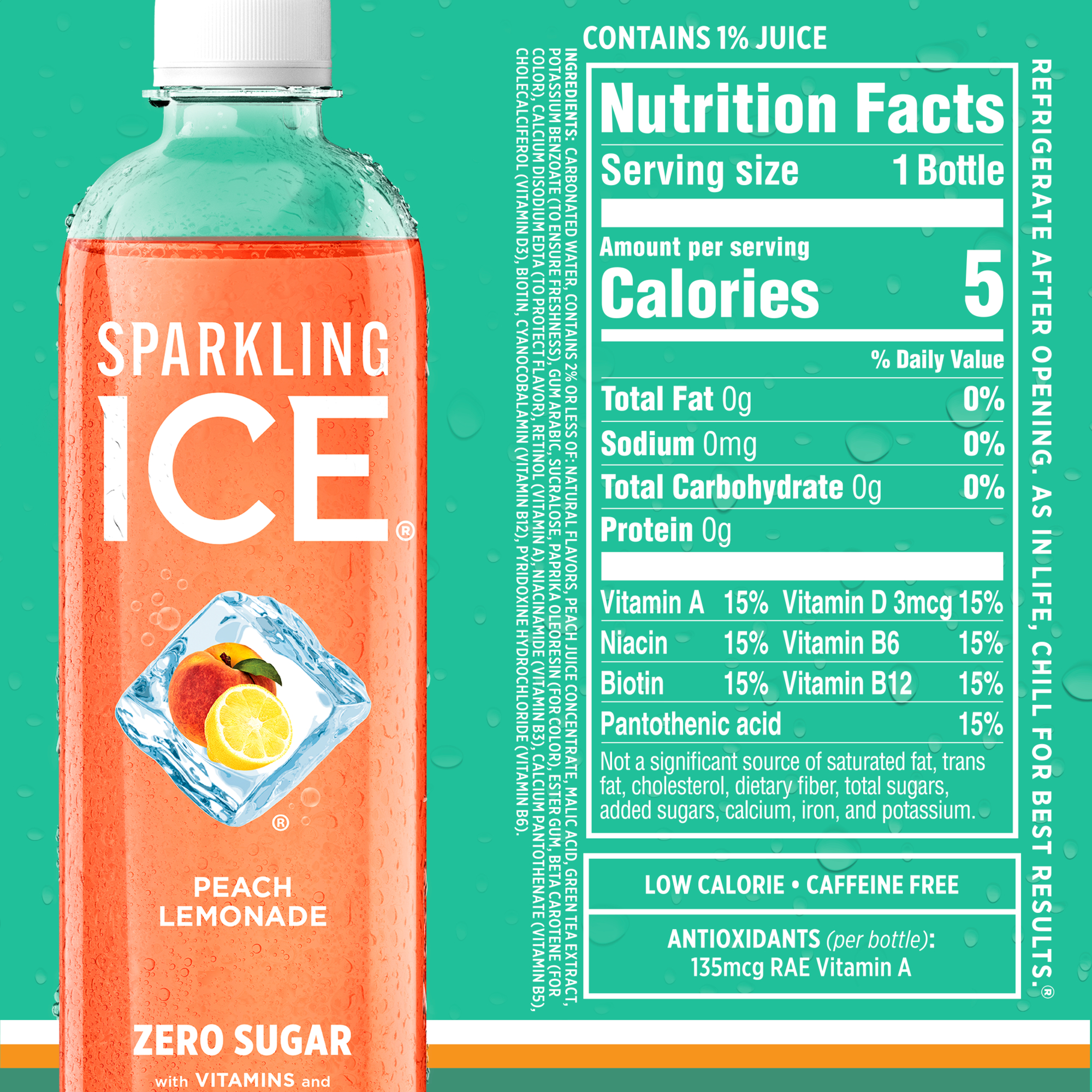 Sparkling Ice Lemonade Variety Pack, Flavored Sparkling Water, 17 fl oz, 12 count thumbnail 4