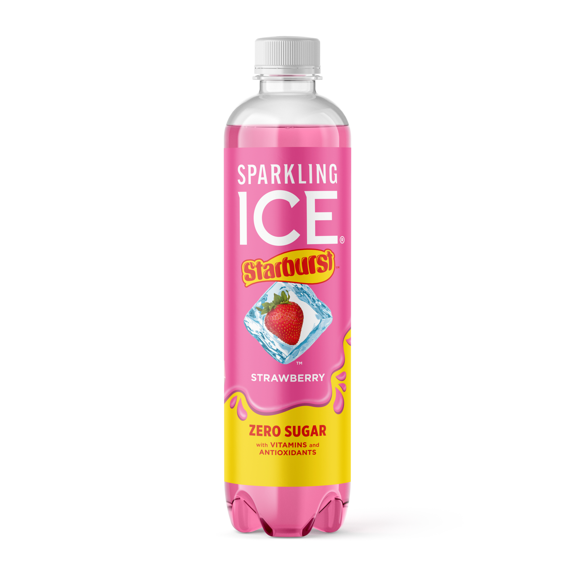 Sparkling Ice Starburst Strawberry Flavored Sparkling Water 17 fl oz Plastic Bottle