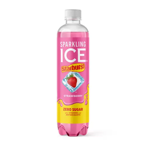 Sparkling Ice Starburst Strawberry Flavored Sparkling Water 17 fl oz Plastic Bottle