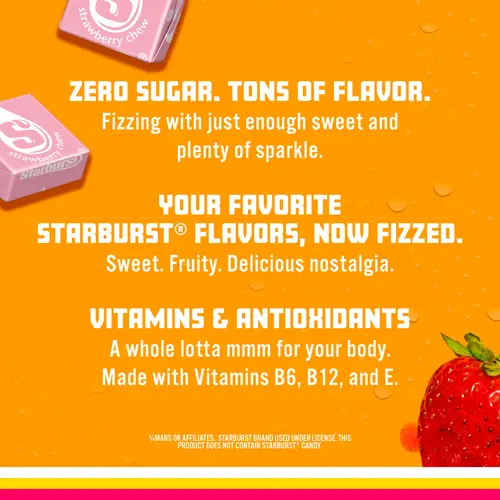 Sparkling Ice Starburst Strawberry Flavored Sparkling Water 17 fl oz Plastic Bottle thumbnail 4