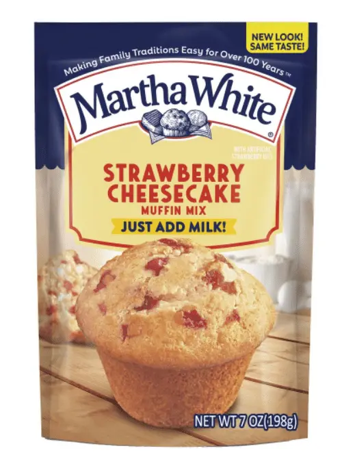 Pack of 2 Martha White Strawberry Cheesecake Muffin 7 OZ