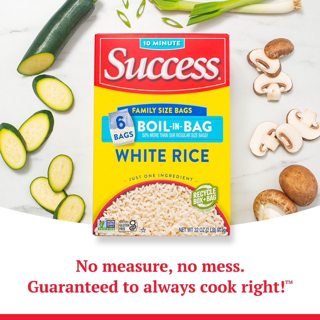 Success Boil-in-Bag Rice, Precooked Long Grain White Rice, Gluten Free, 32 oz, 6 Count thumbnail 3