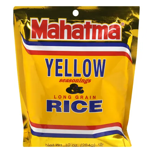 Mahatma Saffron Yellow Seasonings & Long Grain Rice, Gluten Free, 10 oz. Bag