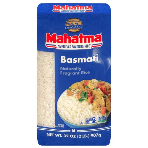 Mahatma Basmati White Rice, Fragrant Extra Long Grain, Gluten Free, 2 lb Bag thumbnail 2
