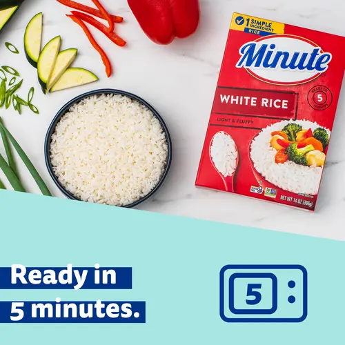 Minute Instant White Rice, Light and Fluffy, Gluten Free, 14 oz thumbnail 3