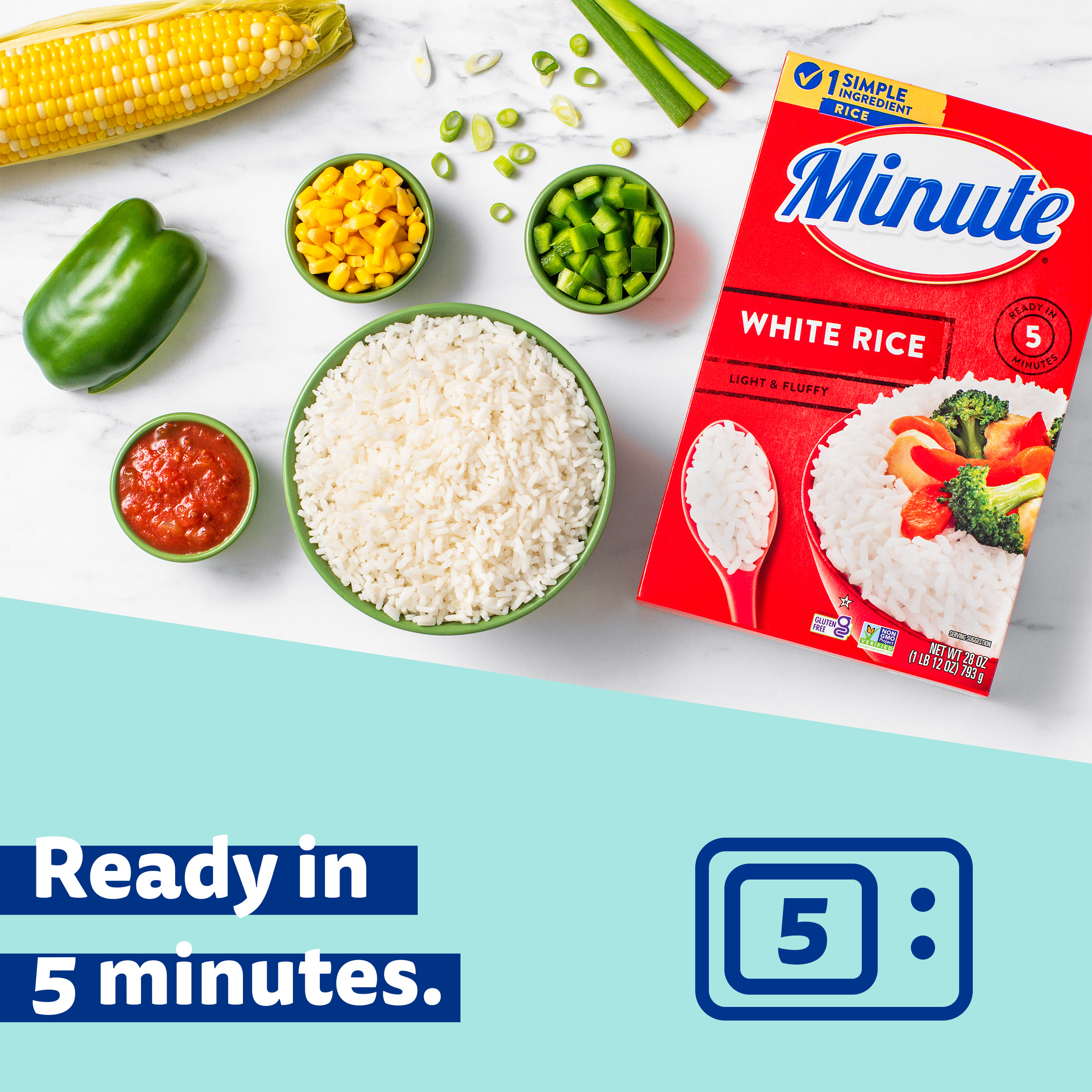 Minute Instant White Rice, Light and Fluffy, Gluten Free, 28 oz thumbnail 3