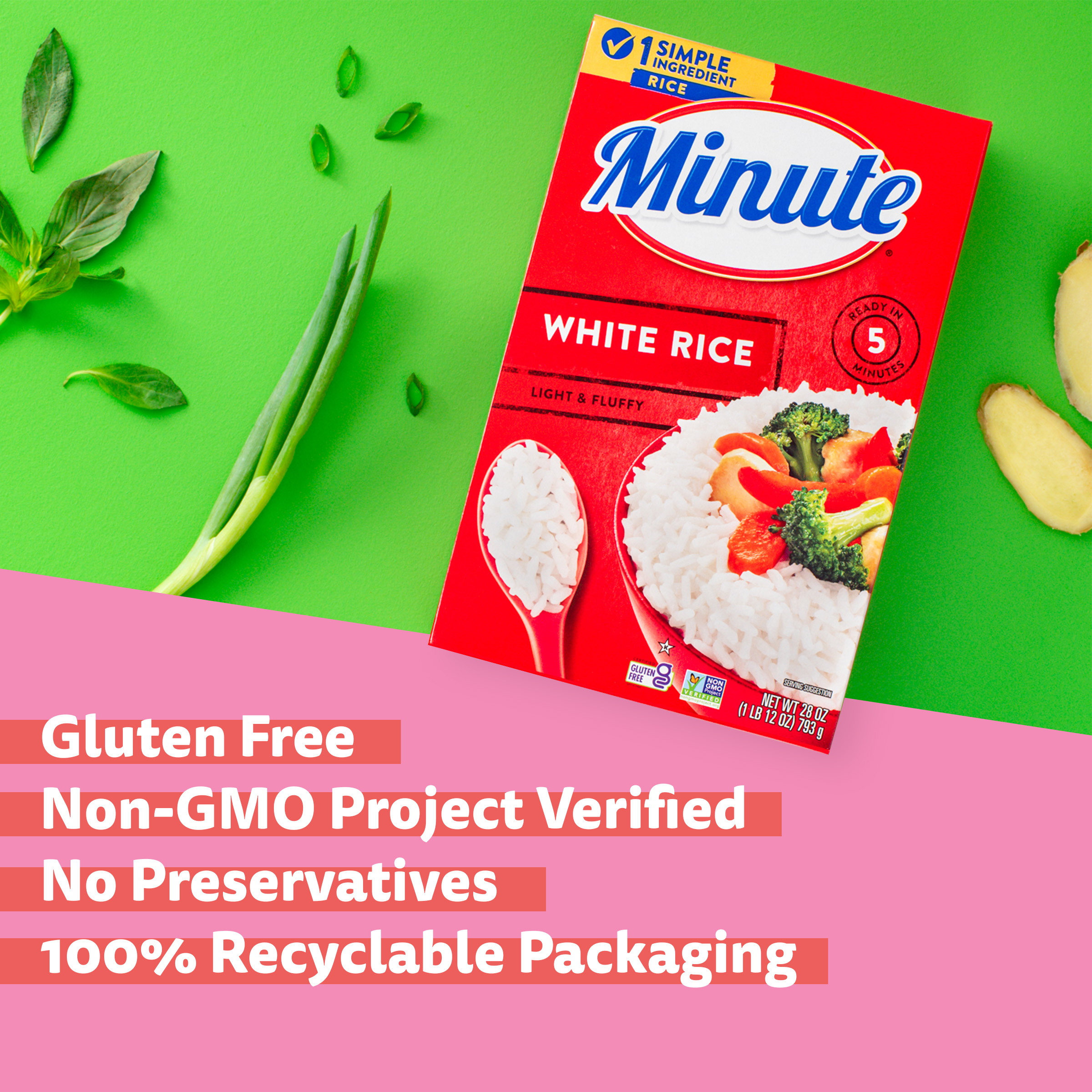 Minute Instant White Rice, Light and Fluffy, Gluten Free, 28 oz thumbnail 4