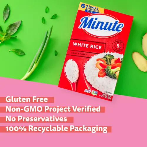 Minute Instant White Rice, Light and Fluffy, Gluten Free, 28 oz thumbnail 4
