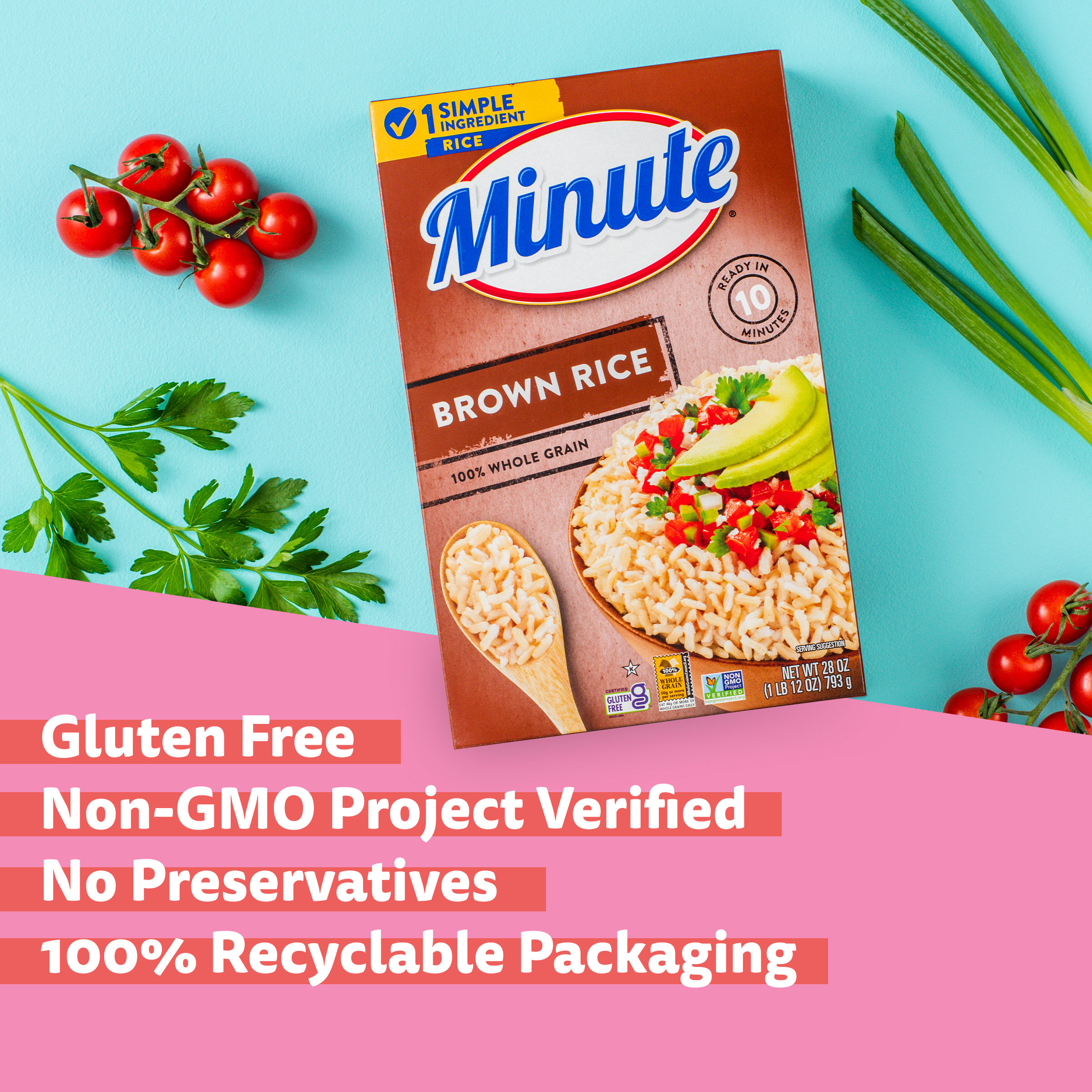 Minute Instant Brown Rice, 100% Whole Grain Rice, Gluten Free, 28 oz thumbnail 4